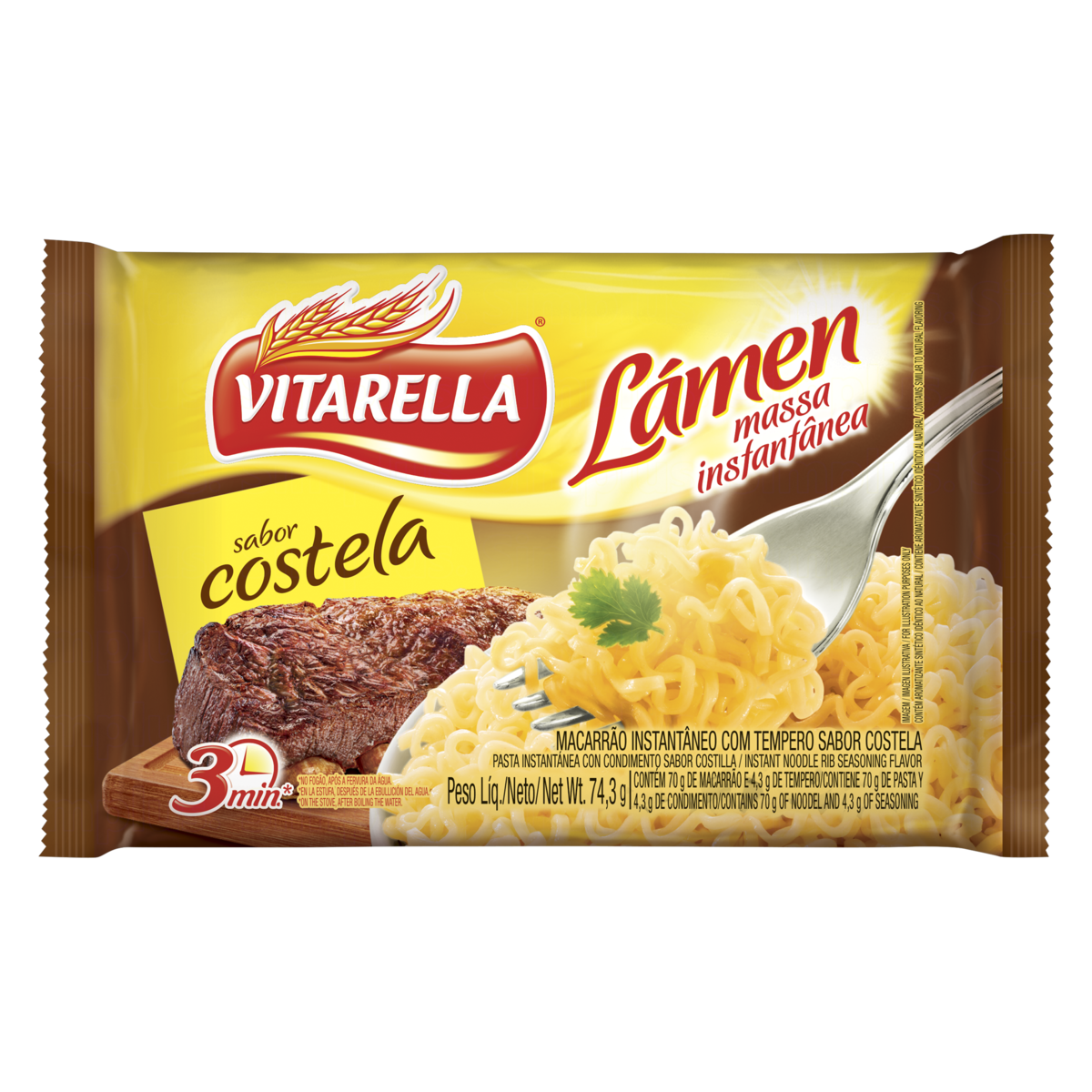 Macarrao Instantaneo Lamen Vitarella 74,3g