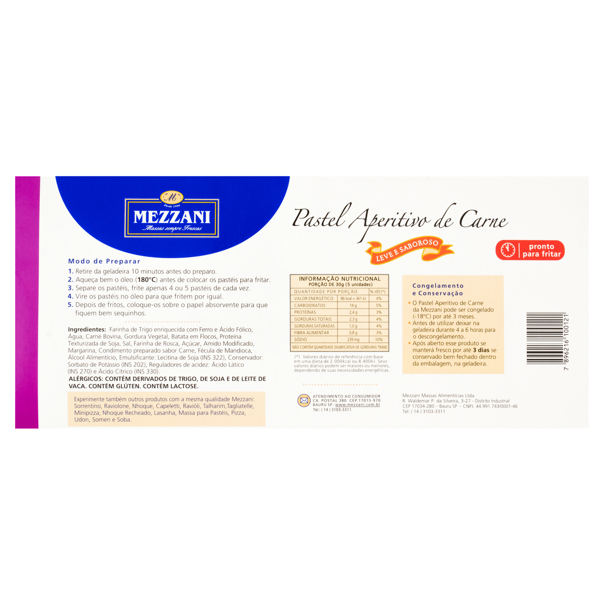 Pastel Aperitivo Mezzani 250g