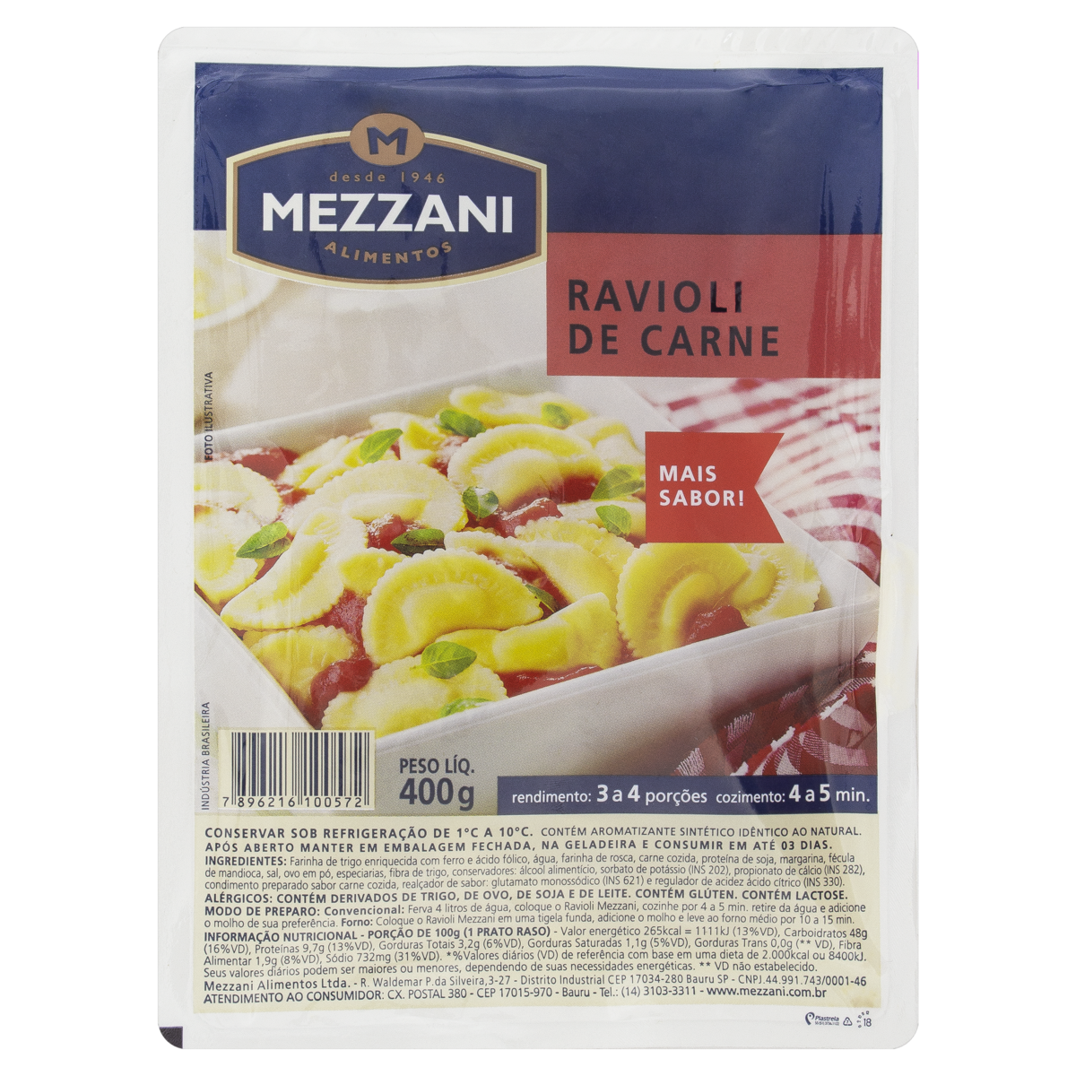 Ravioli Mezzani 400g