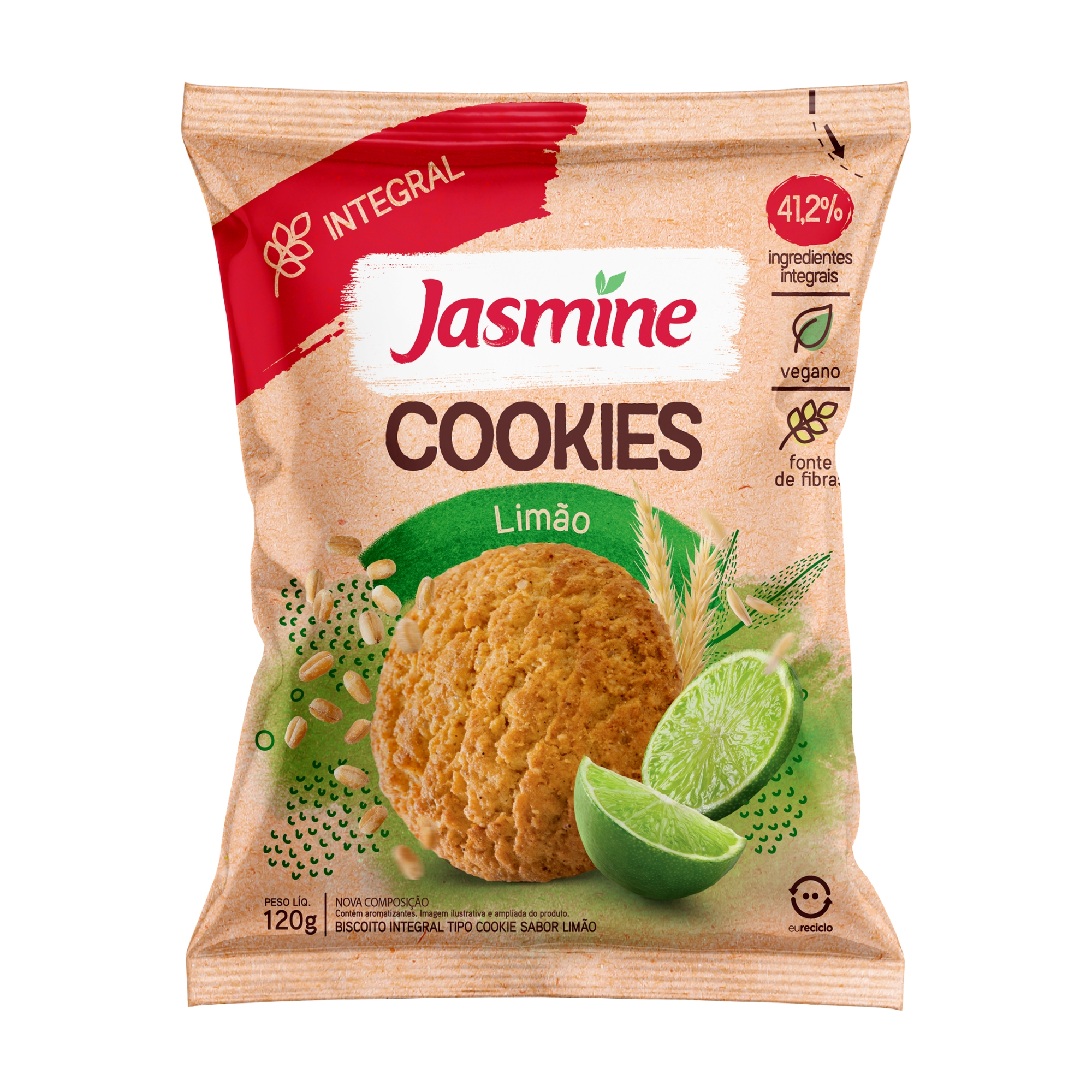 Biscoito Cookies Jasmine  Integral 200g