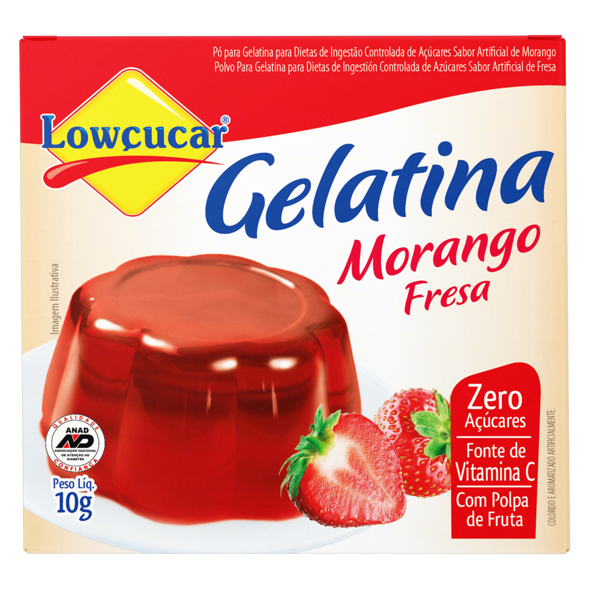 Gelatina Po Lowcucar Zero 10g