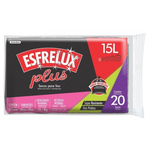 Saco Lixo Esfrelux 15lt