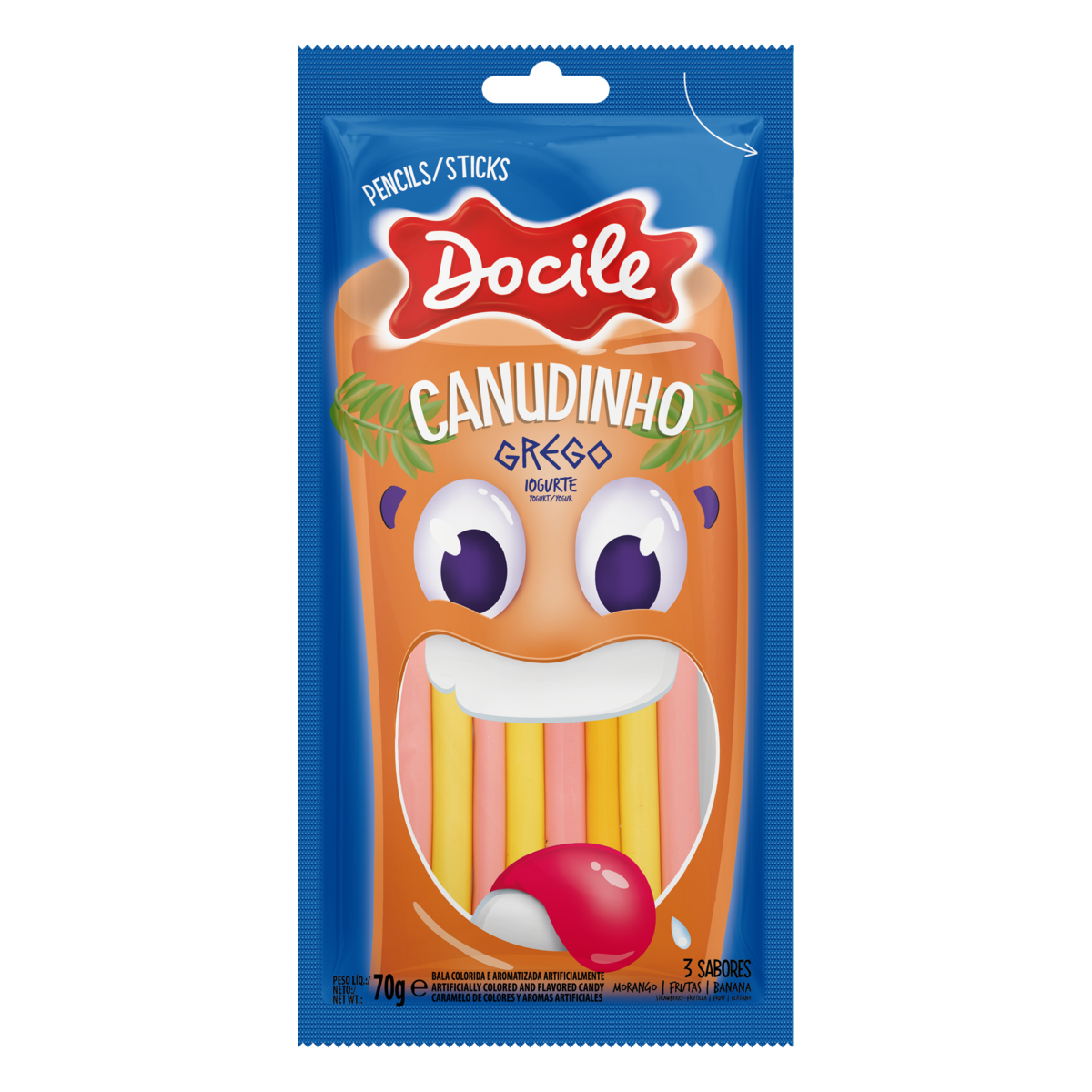Bala Canudinho Docile 70g