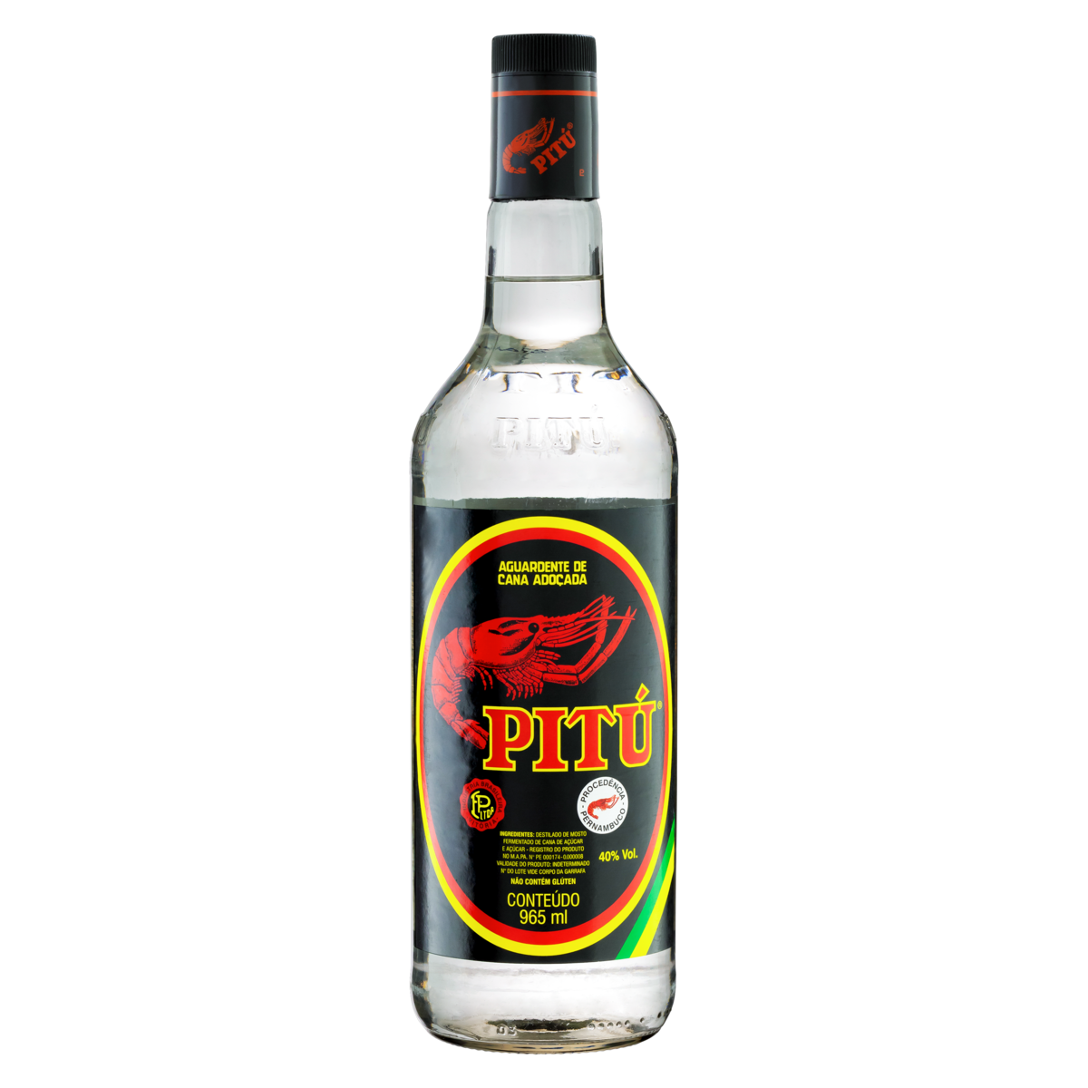 Aguardente Pitu Gf 965ml