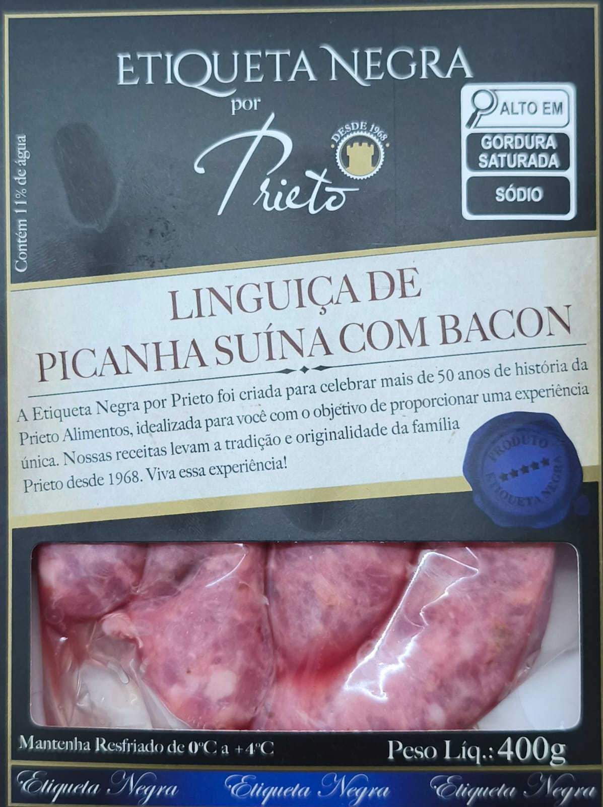 Linguica Picanha Prieto 400g