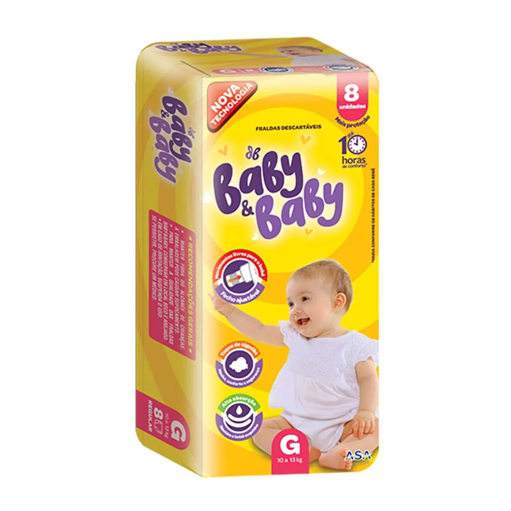 Fralda Descartavel Baby Baby g 8un