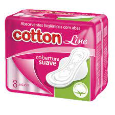 Absorvente Cotton C/Abas 8un