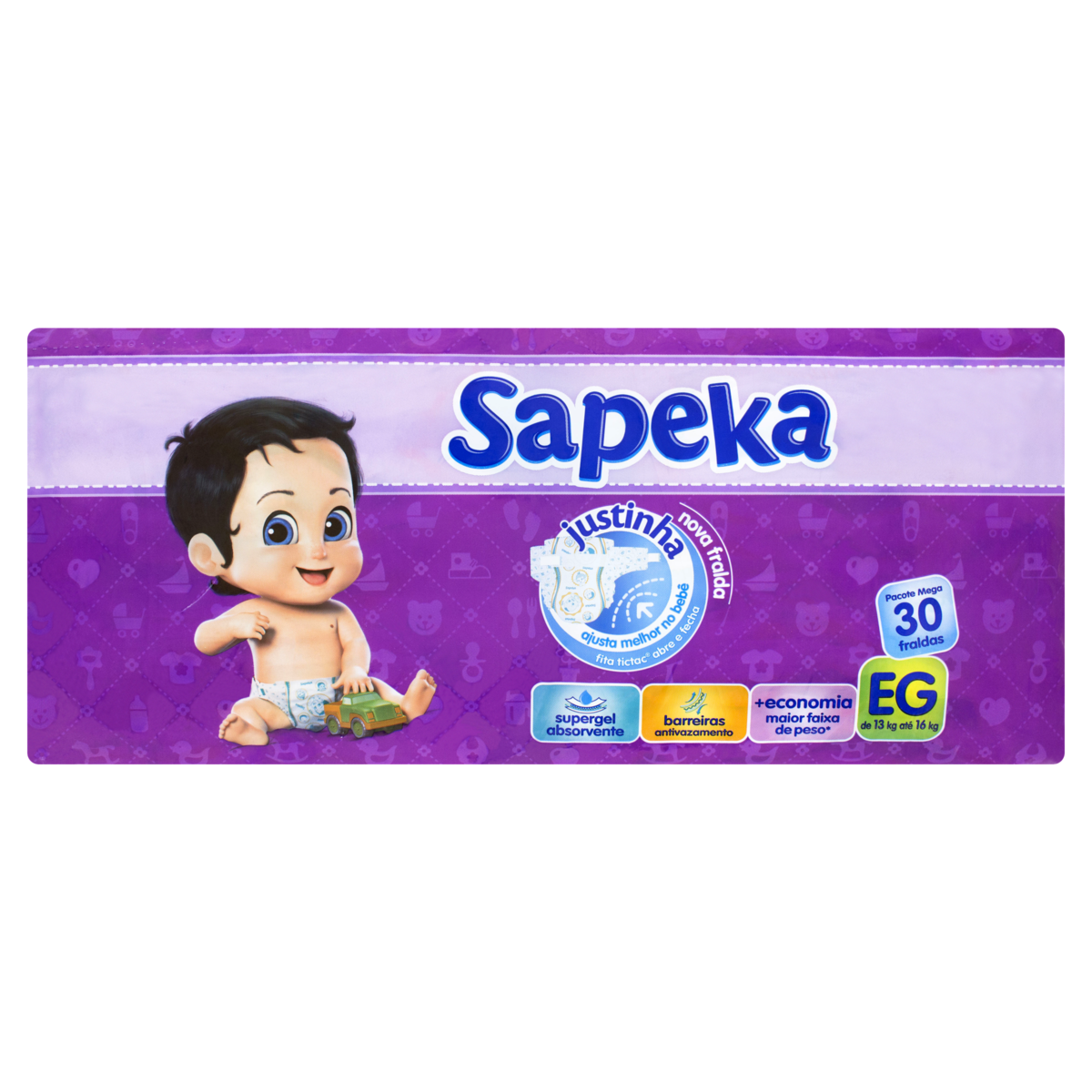 Fralda Descartaveis Sapeka Eg 30un