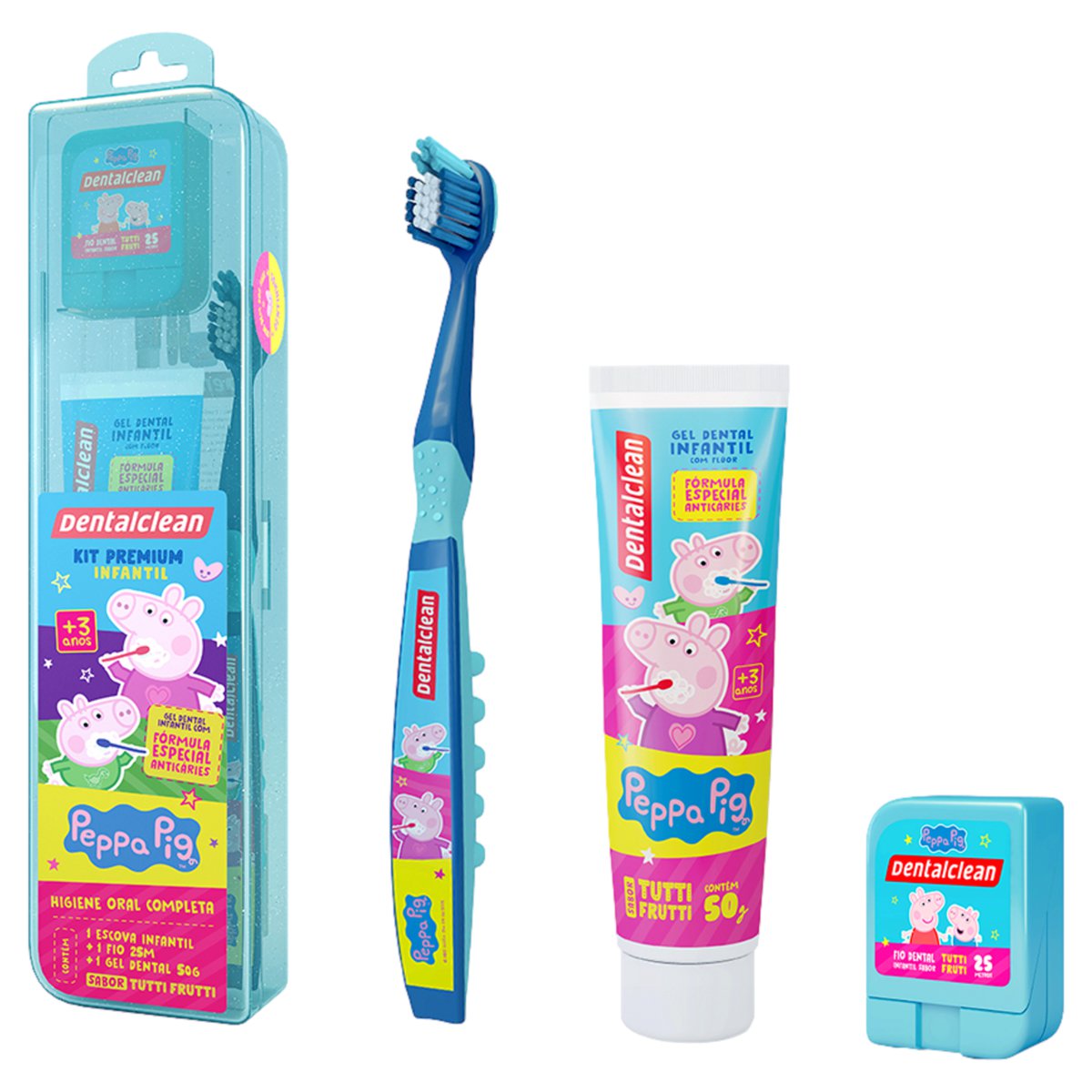 Kit Dental Escova + Fio Dental Dentalclean