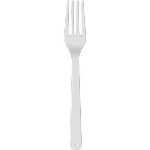 Garfo Strawplast Forte Lev No Lav Branco
