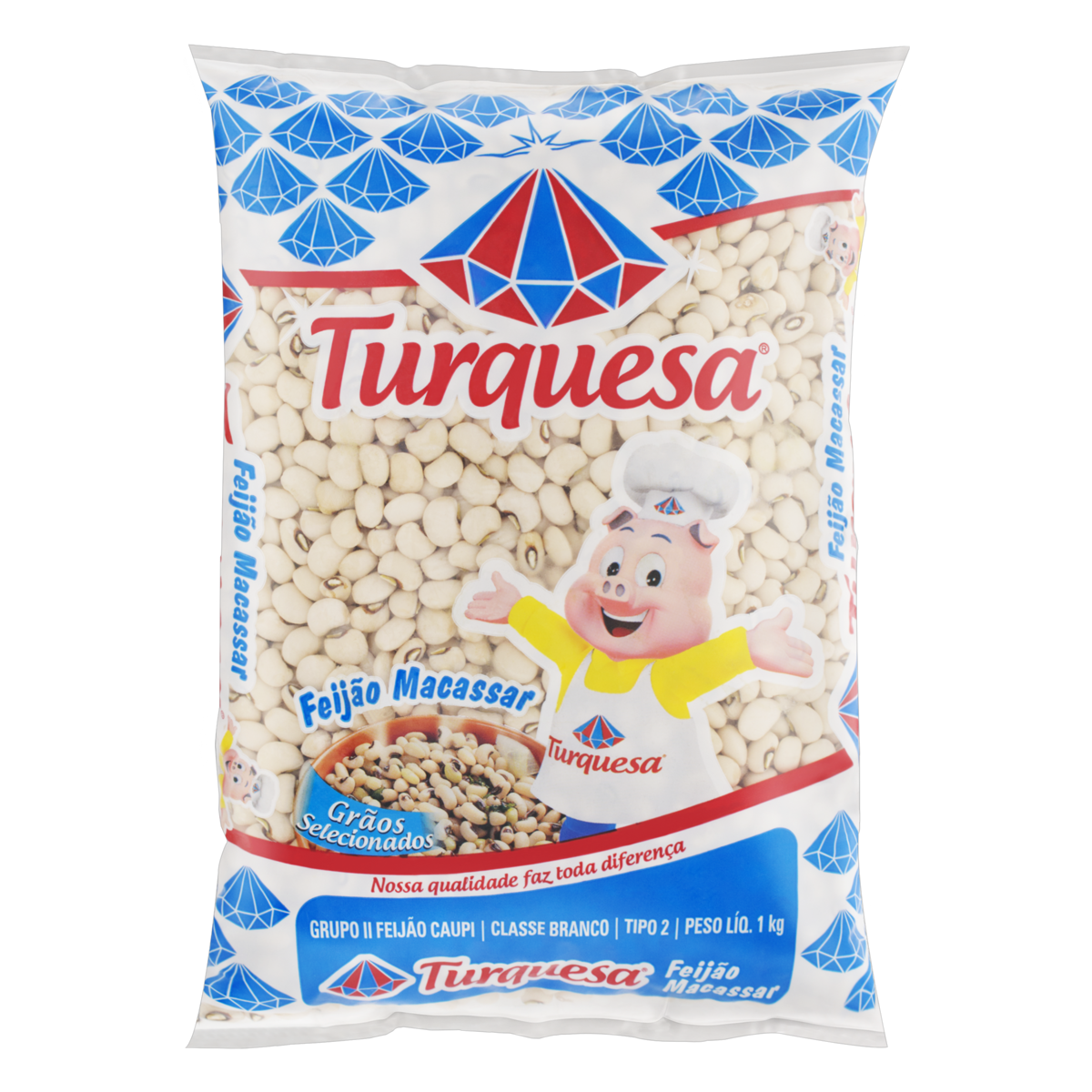 Feijao Macassar Turquesa 1kg