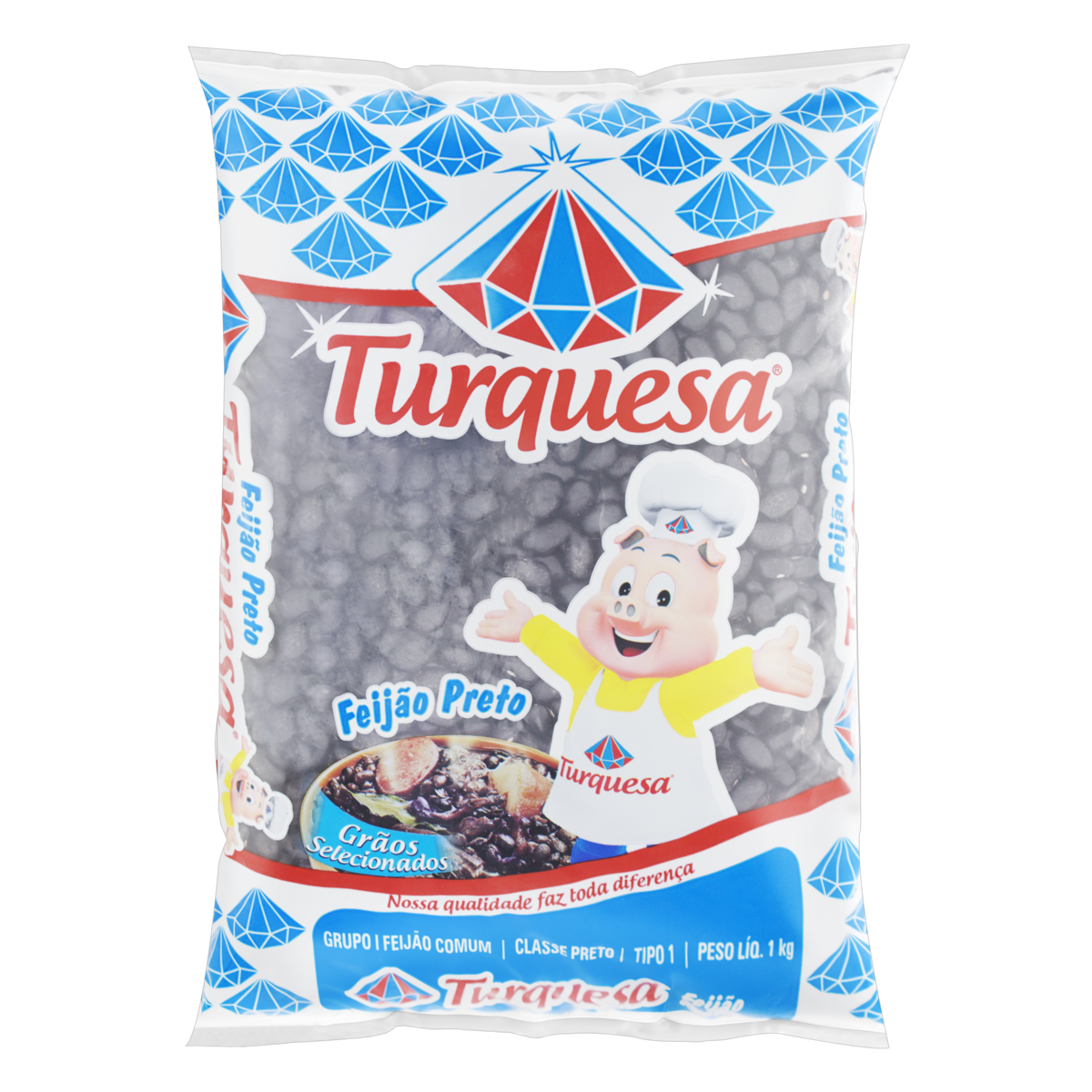 Feijao Preto Turquesa 1kg