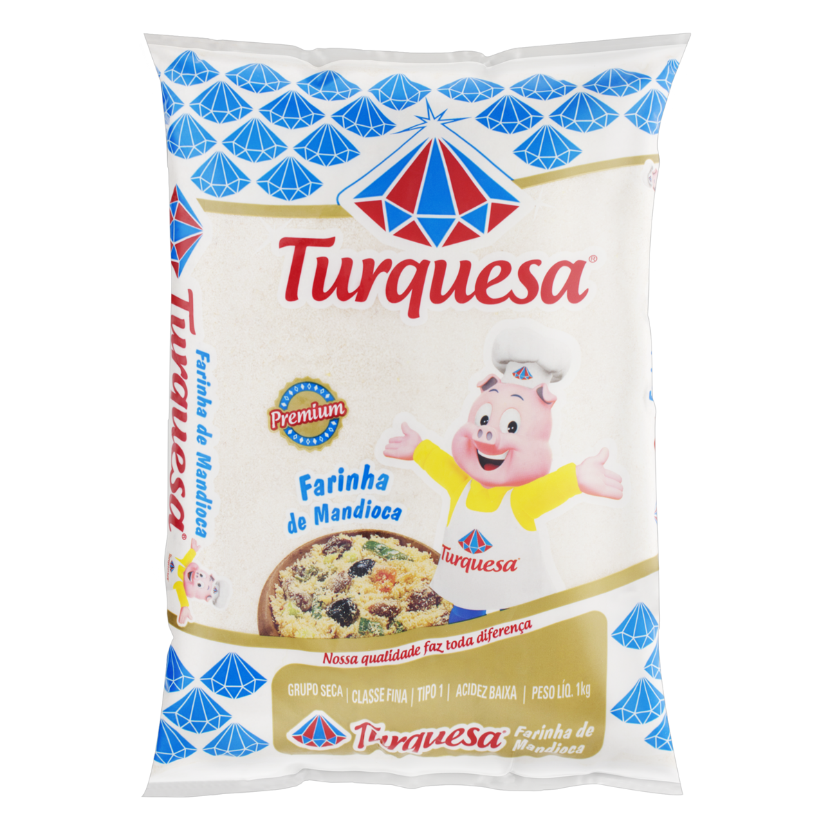 Farinha Mandioca Turquesa 1kg