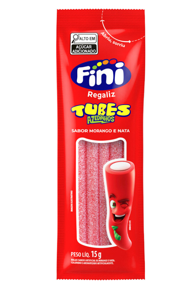 Bala Gelatina Tubes Fini 15g