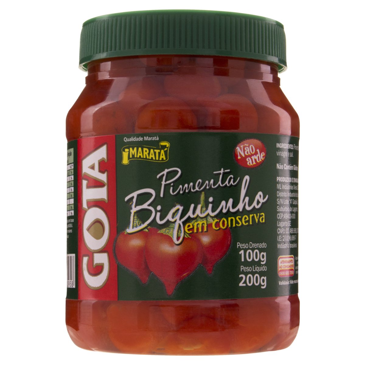 Pimenta Biquinho Gota Marata 200g