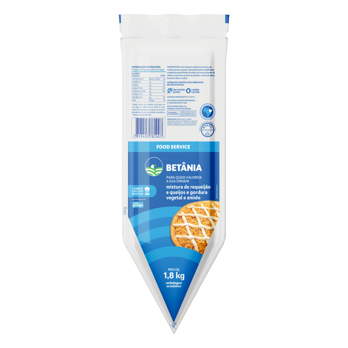 Requeijao Bisnarga Betania 1,8kg