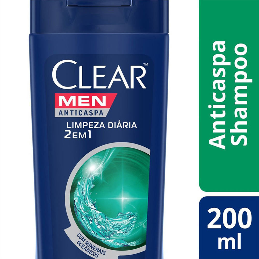 Shampoo Anticaspa Clear Men 2 Em 1 200ml