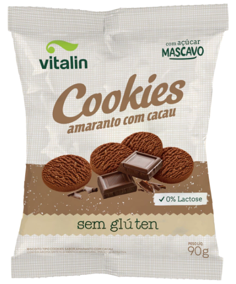 Biscoito Cookies Zero Vitalin 90g