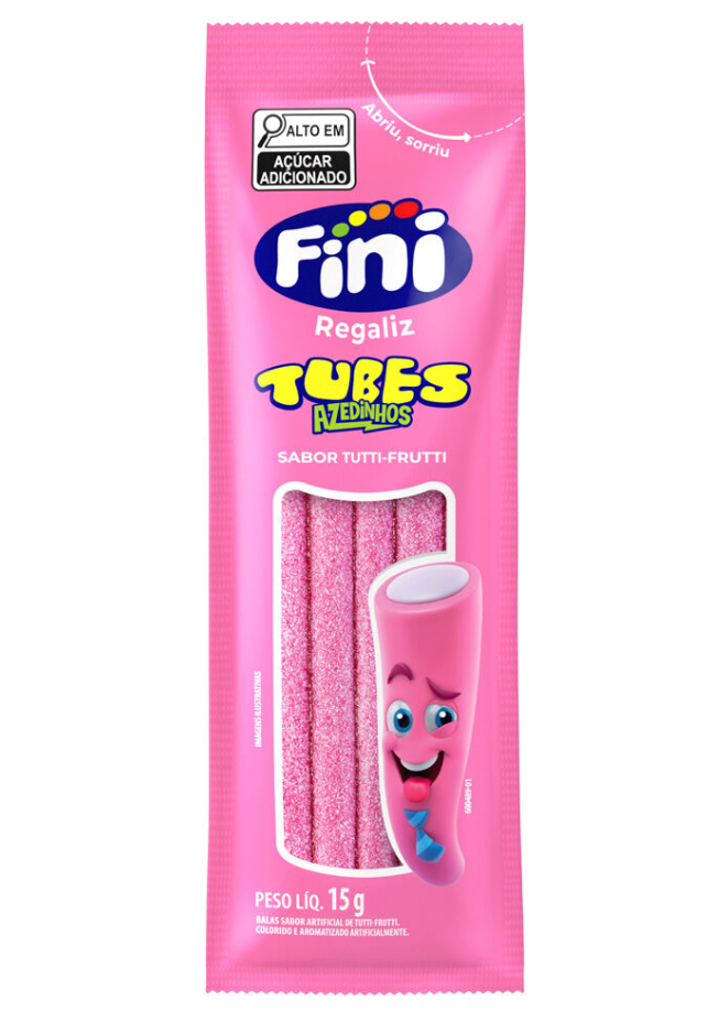 Bala Gelatina Tubes Fini 15g