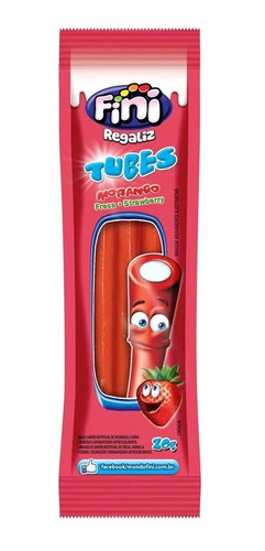 Bala Gelatina Finni Tubes Regaliz 17g