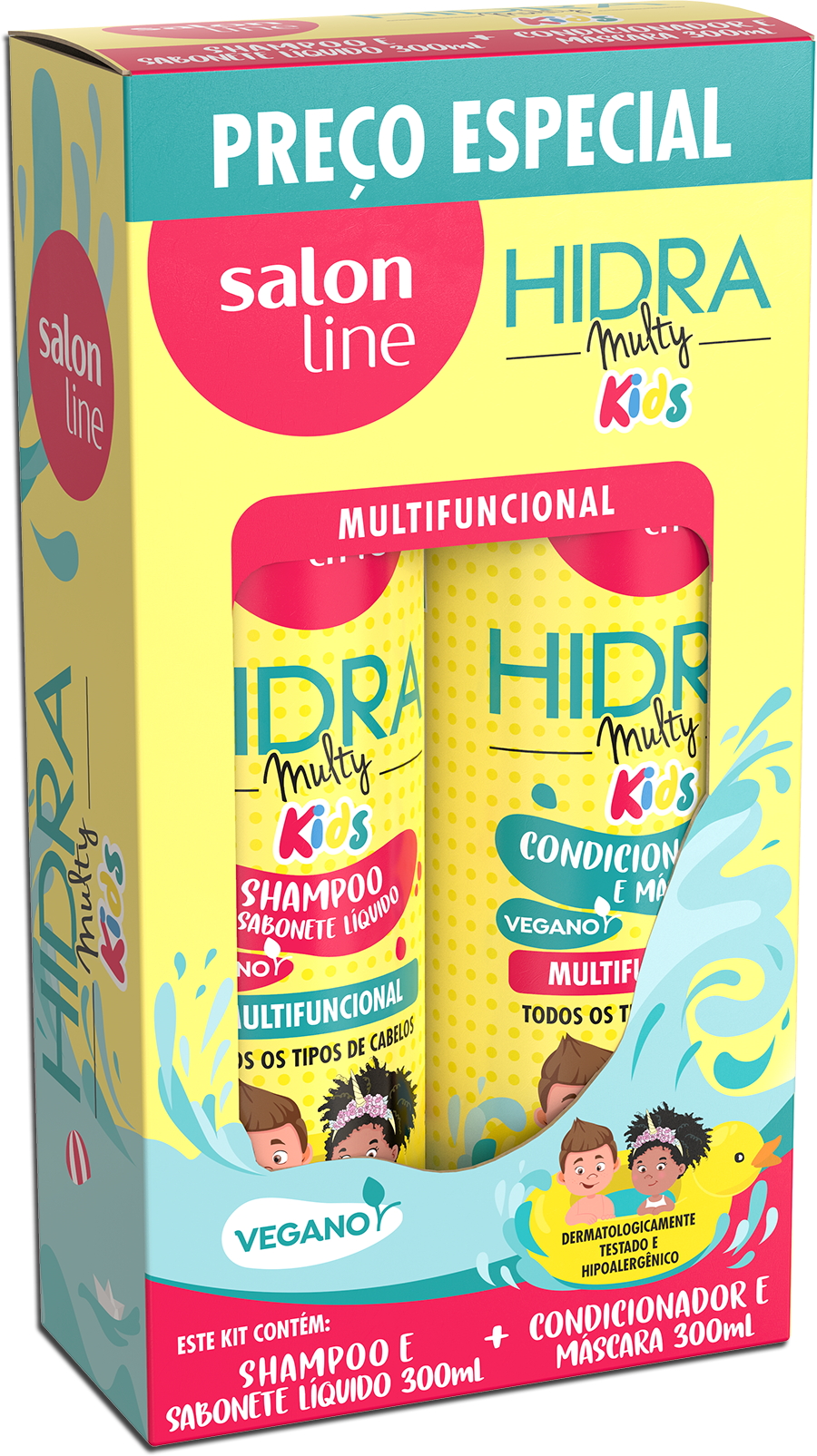 Kit Shampoo 300ml+cond 300ml Kids Salon Line