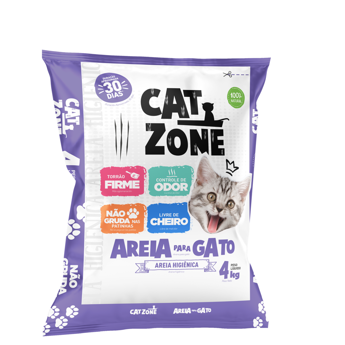 Areia Higienica P/ Gato Cat Zone Pct  4kg