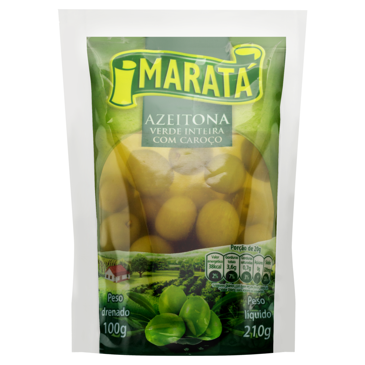 Azeitona Verde  Marata Sache 210g
