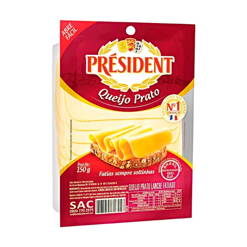 Queijo Prato President 150g