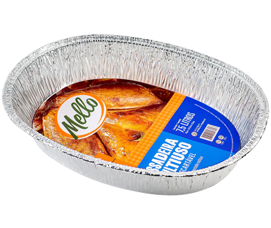 Assadeira Aluminio Oval Mello 7,5lts