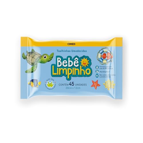Toalhas Umedecidas Bebe Limpinho C/45