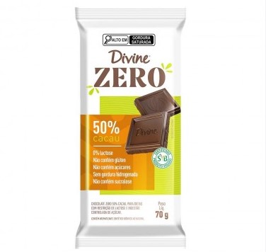 Barra Chocolate Zero Divine 70g