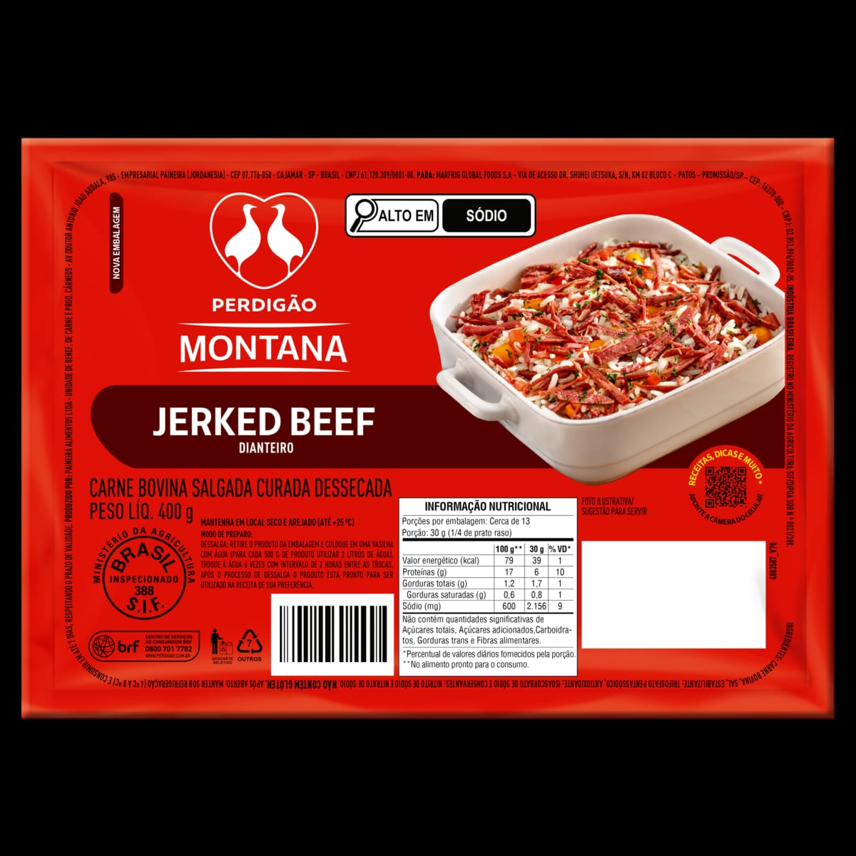 Charque Jerked Beed Perdigao 400g