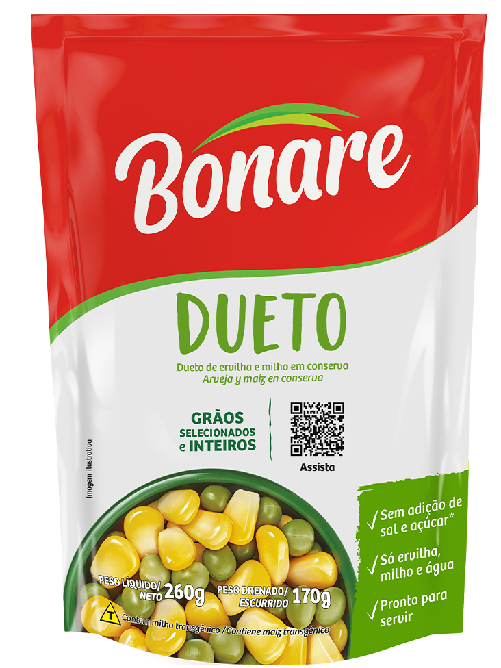 Dueto Ervilha Milho Bonare Sc 170g