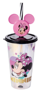 Copo Refri C/ Ping e Canudo Plasutil 500ml