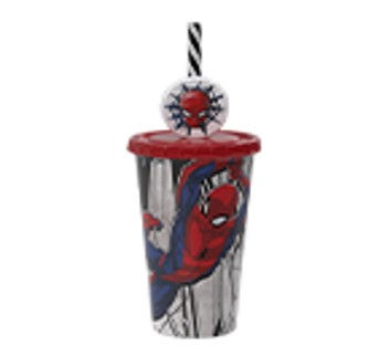 Copo Refri C/ Ping e Canudo Plasultil 500ml