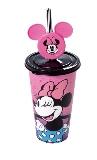 Copo Refri C/ Ping e Canudo Plasutil 500ml