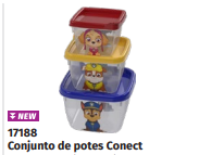 Conjunto De 3 Potes Conect Plasutil