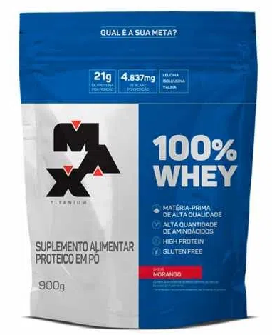 Whey 100% Refil Max Titanium 900g