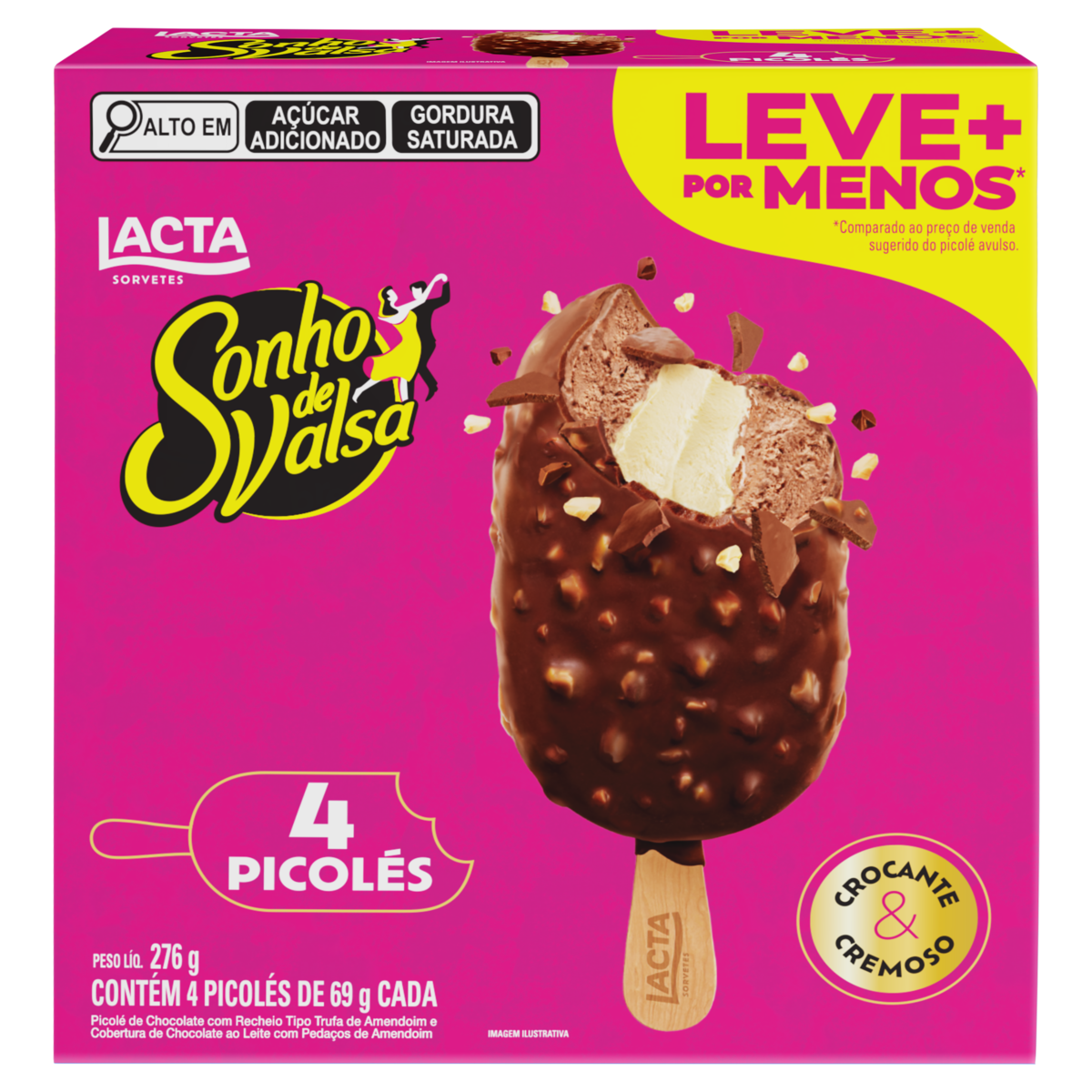 Sorvete Lacta C/4 68g