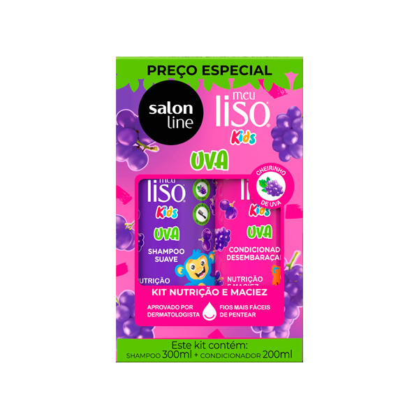 Kit Shampoo 300ml+cond 200ml Kids Salon Line