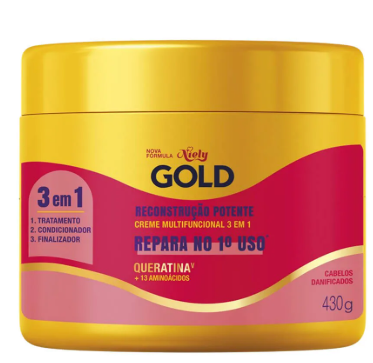 Mascara De Tratamento Niely Gold 430g