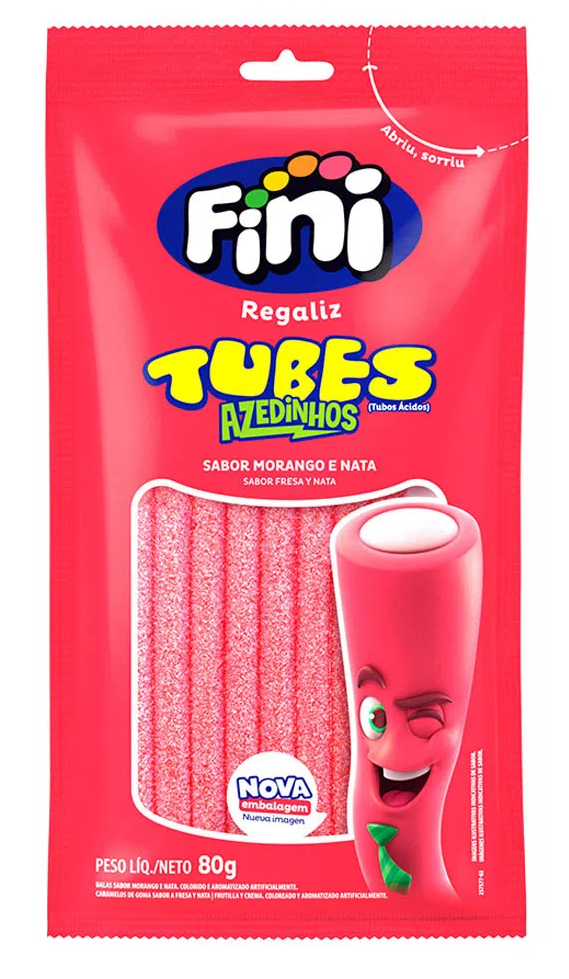 Bala Gelatina Tubes Fini 80g