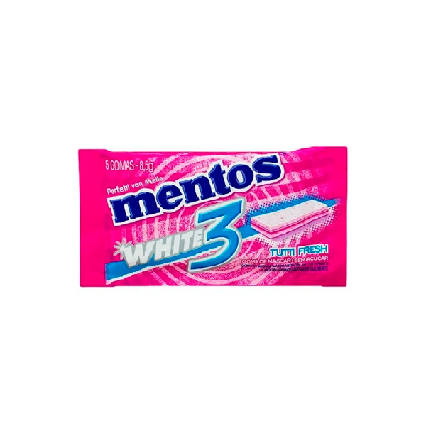 Goma De Mascar Mentos Cool White 8,5g