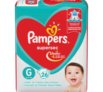 Fralda Descartaveis Pampers Supersec g 26un