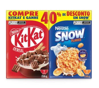 Kit Cereal Matinal Choc Kitkat 210g+snow Flakes 230g C/40% Desc