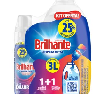 Kit Garrafa P/ Diluicao + Lava Roupas Liquido Brilhante 500ml