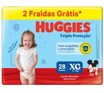 Fralda Descartaveis Huggies Lv28 Pg26 Xg