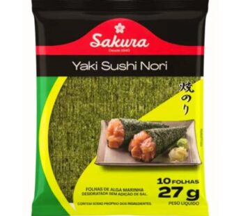 Folha De Alga C/10 Yaki Sushi Nori Sakura 27g