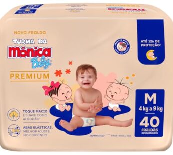 Fralda Descartavel Turma Monica m C/40un