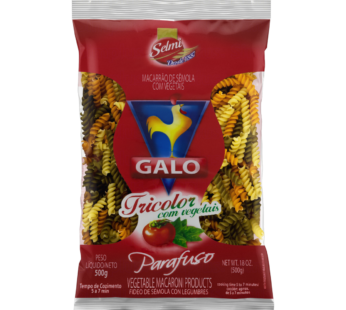 Macarrao Parafuso Verm Tricolor Galo 500g